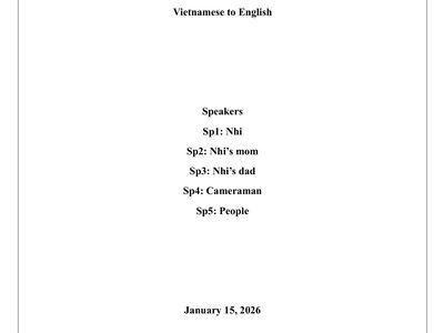 Translation work — Assault Video Transcript