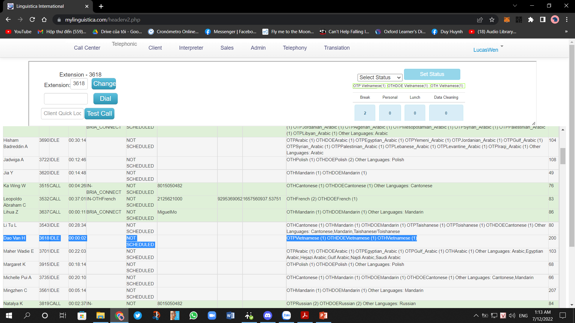 Linguistica International QA