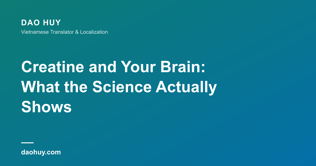 Créatine et cerveau : ce que la science révèle vraiment