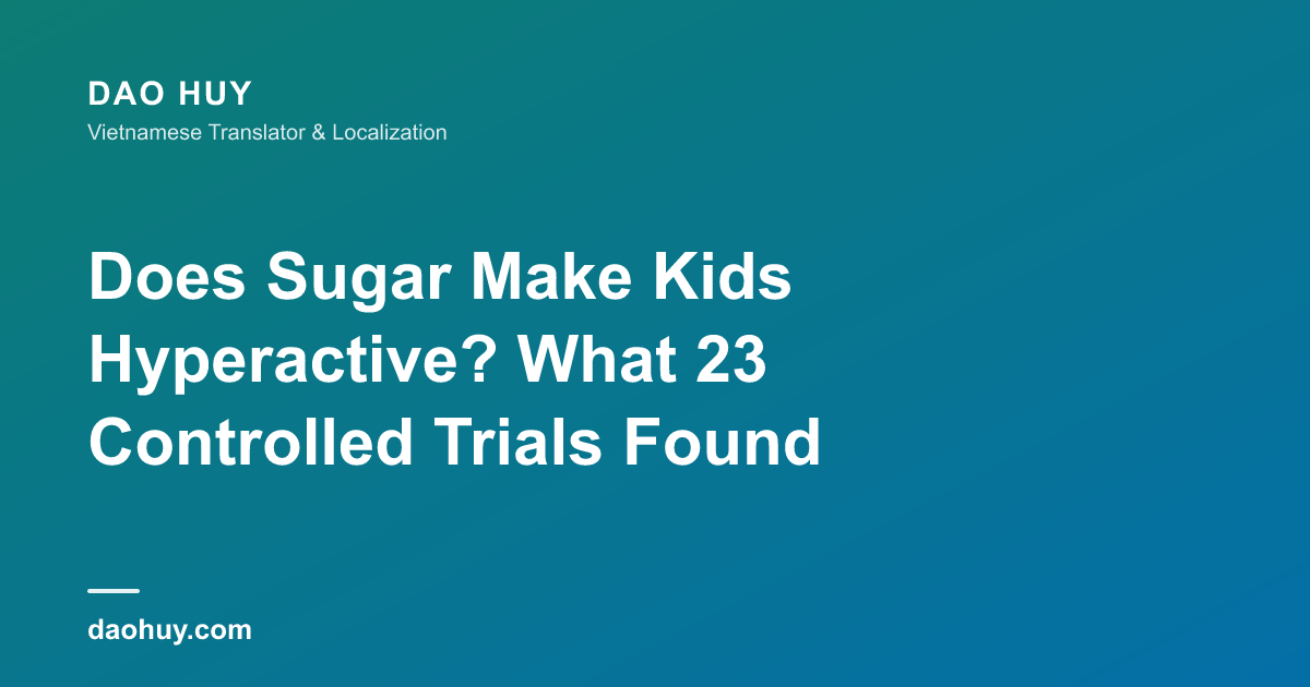 Le sucre rend-il les enfants hyperactifs ? Ce que 23 essais ont montré