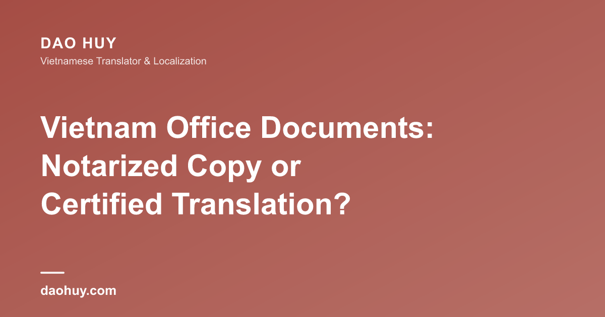 Cơ quan cần bản sao y hay dịch thuật công chứng?