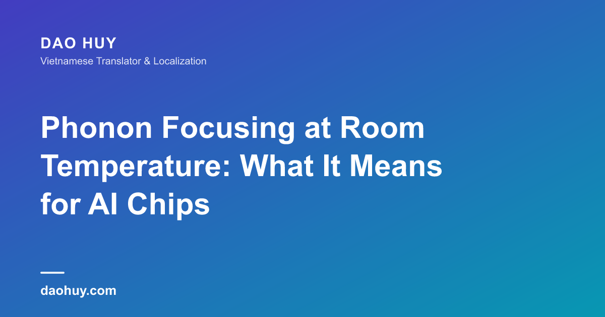 Phonon Focusing at Room Temperature: What It Means for AI Chips
