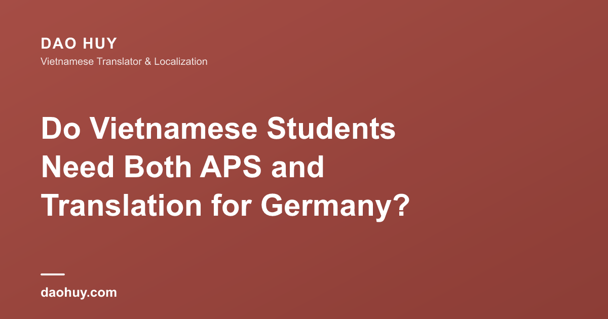 APS ou traduction certifiée pour diplôme vietnamien en Allemagne ?