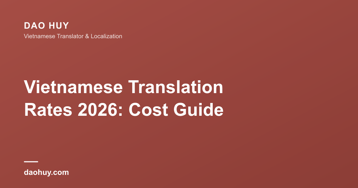 Tarifs de traduction vietnamienne 2026 : guide