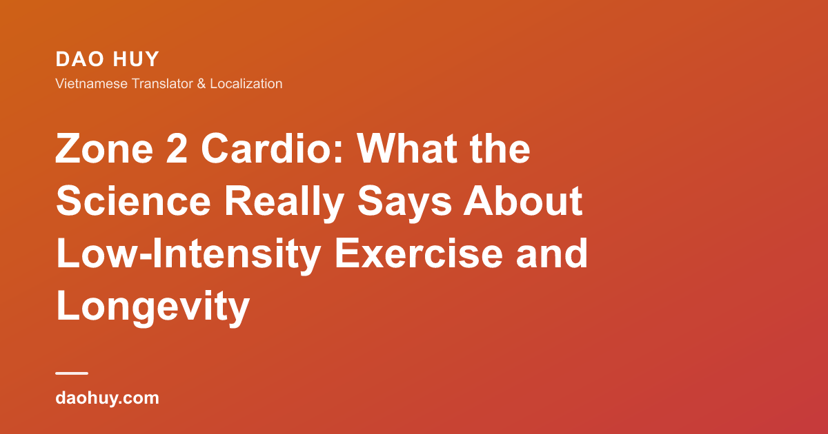 Zone 2 Cardio : Ce que la science dit vraiment sur l'exercice modéré et la longévité